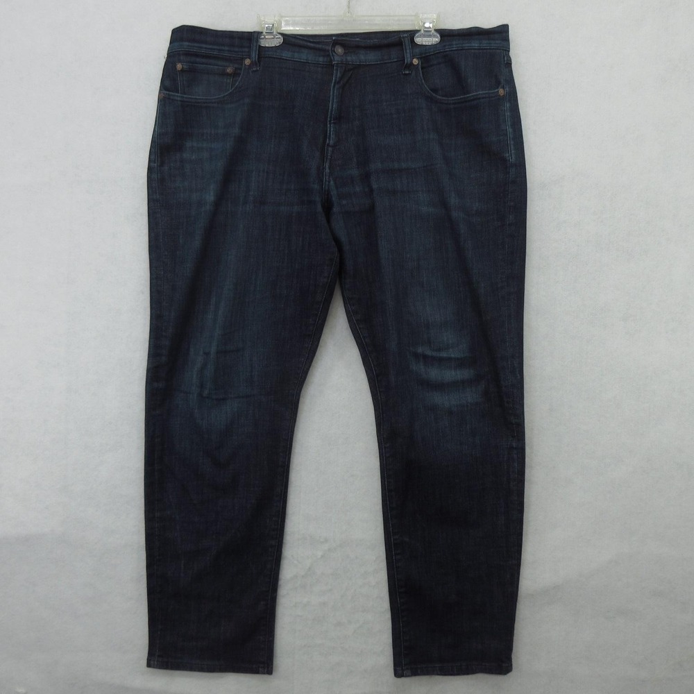 Lucky Brand 221 Straight Jeans Mens 42x32 Blue Dark Wash Stretch Denim Pants